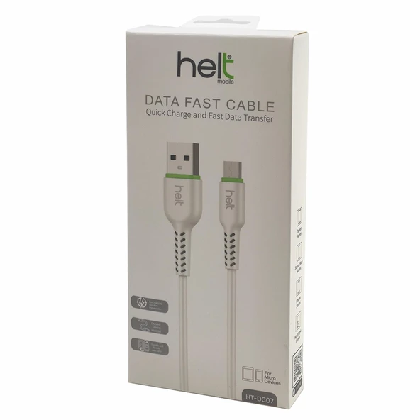 Helt HT-DC07 Plastik 120 Cm Micro Şarj ve Data Kablosu NT-31285 - Resim 4