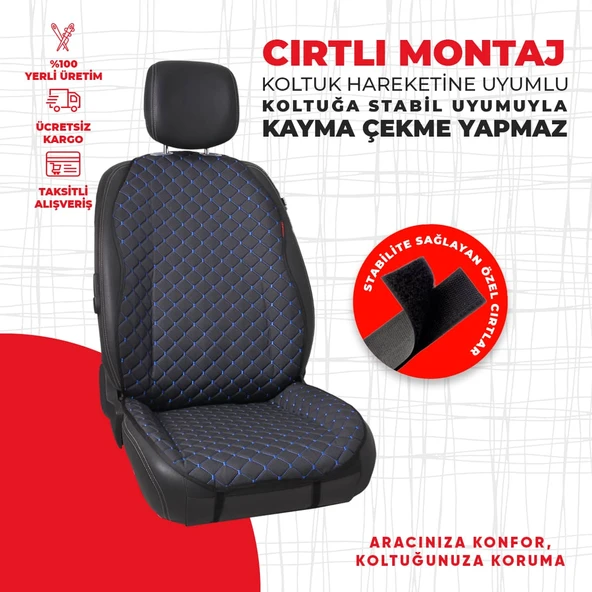 Mavi Kapitone Siyah Jakar Dokuma - Resim 3