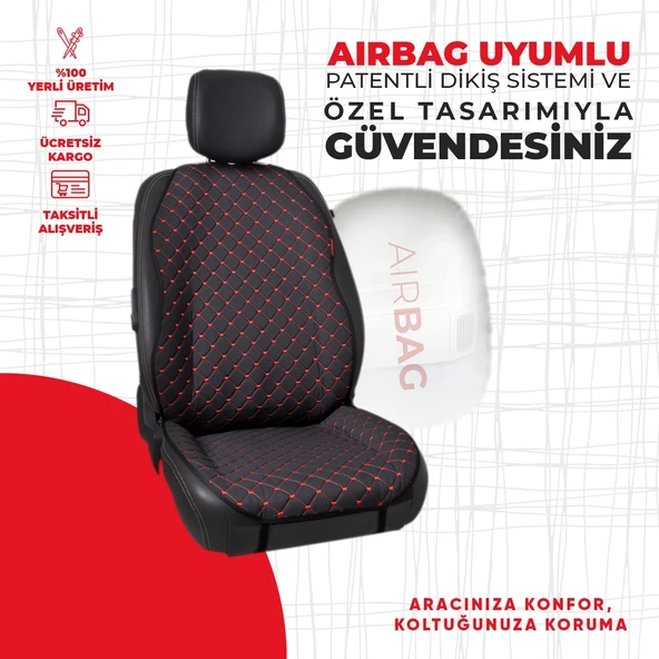 Kırmızı Kapitone Siyah Jakar Dokuma - Resim 2