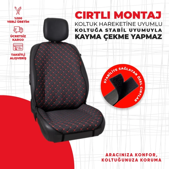 Kırmızı Kapitone Siyah Jakar Dokuma - Resim 3