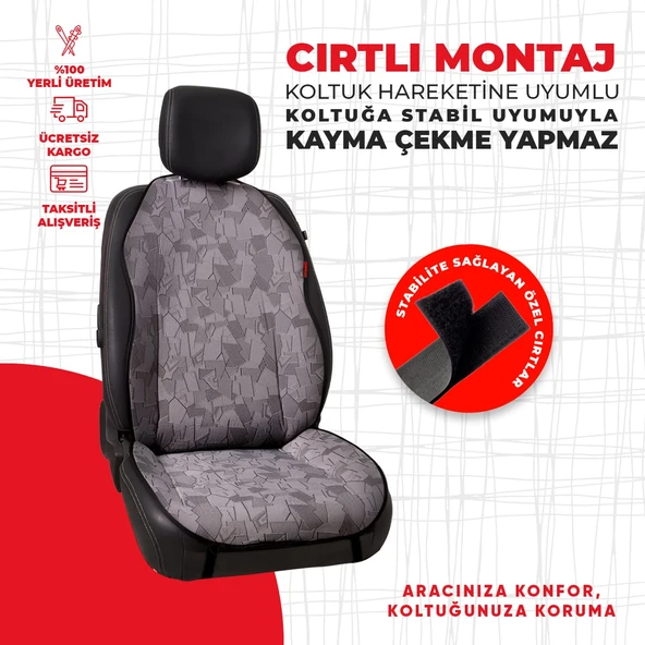 Gri Cam Kırığı Jakar Dokuma Minder - Resim 3