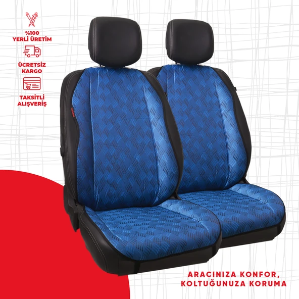 Mavi Dört Çizgili Jakar Dokuma ürün görseli