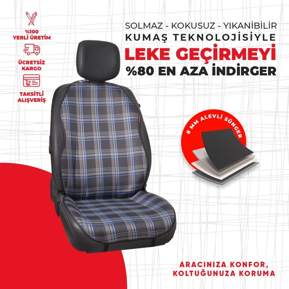 Mavi Gti Desen Jakar Dokuma - Resim 4