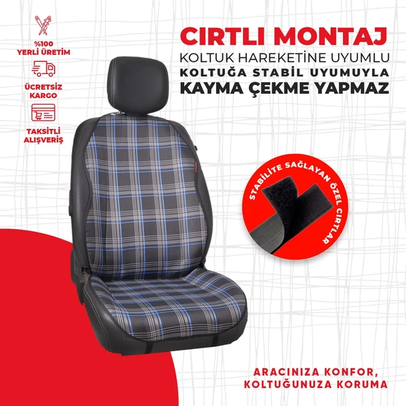 Mavi Gti Desen Jakar Dokuma - Resim 3