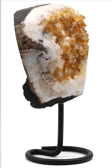 Sitrin Doğal Taş Standlı Ham Parça - 3942 Gr. - Resim 3