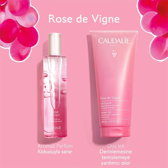 Caudalie Rose De Vignes 50 ml + Shower Gel 200 ml Set - 2