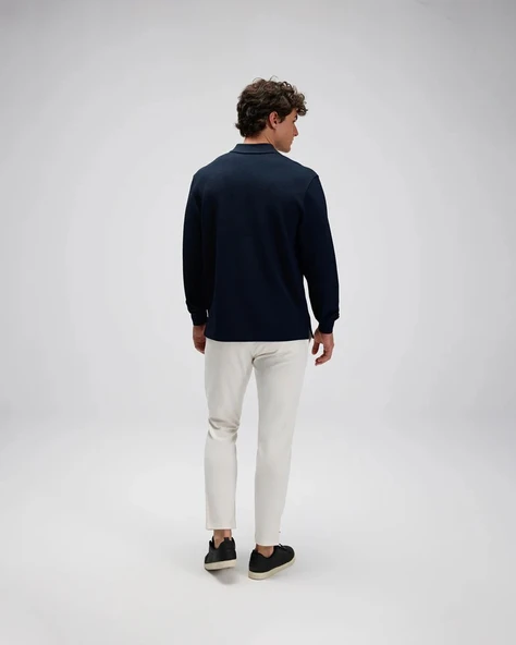 Ellesse Erkek Polo Sweatshirt EM601-NV - Resim 5