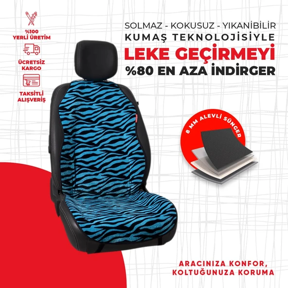 Mavi Tay Tüyü Minder - Resim 4