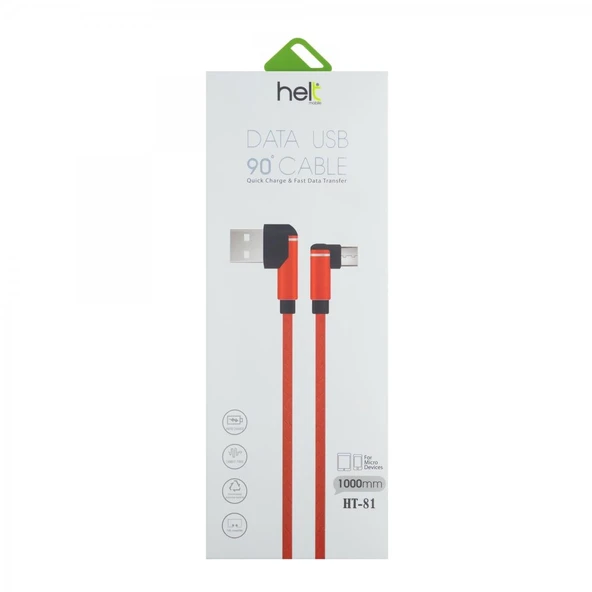 Helt HT-81 Plastik 100 Cm Micro Şarj ve Data Kablosu VR-9749 - Resim 3