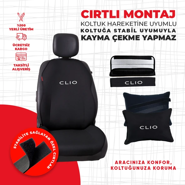 Renault Clio Nakışlı Minder Seti - Resim 3