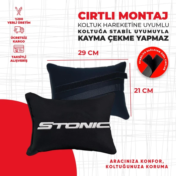 Kia Stonic Nakışlı Yastık Seti - Resim 2