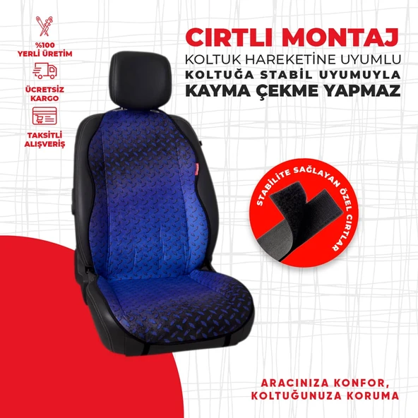 Dijital Baskılı Mavi Metal Desen - Resim 3