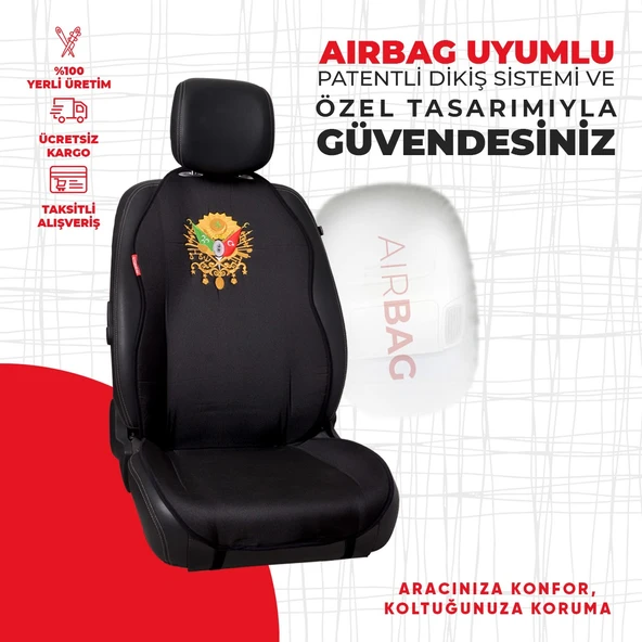 Osmanlı Devlet Arması Gold Nakışlı Minder - Resim 2