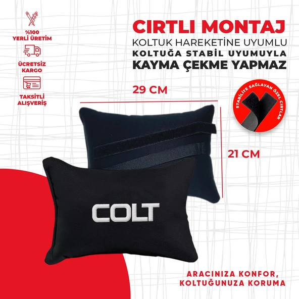 Mıtsubıshı Colt Nakışlı Yastık Seti - Resim 2