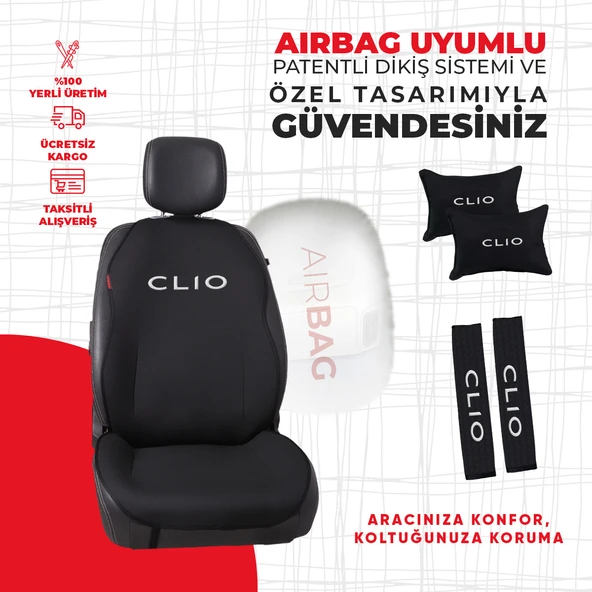 Renault Clio Nakışlı Minder Seti - Resim 2
