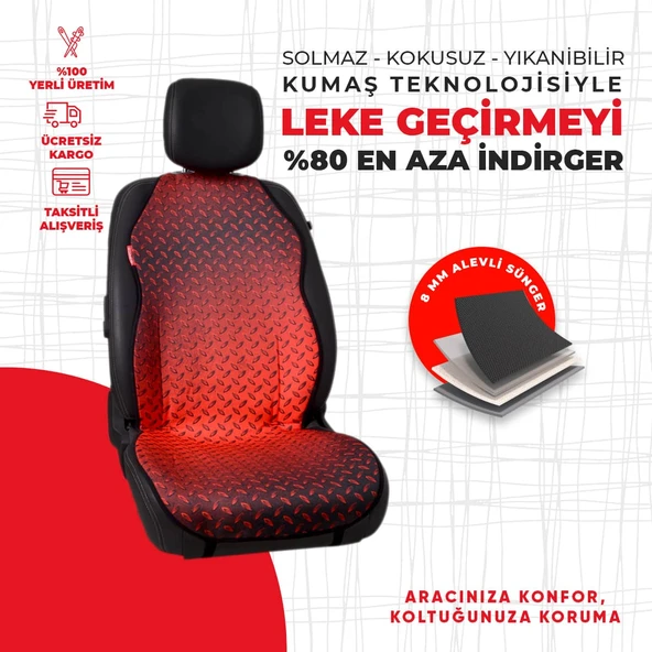 Dijital Baskılı Kırmızı Metal Desen - Resim 4