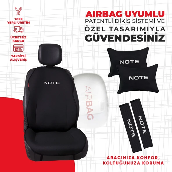 Nissan Note Nakışlı Minder Seti - Resim 2