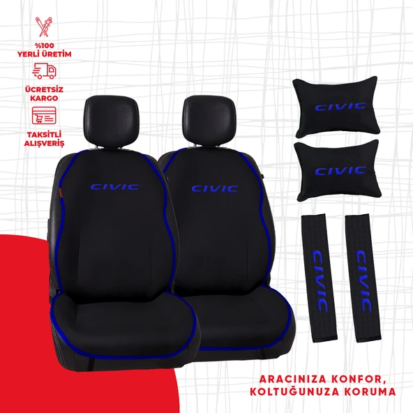 Mavi Biyeli Mavi Cıvıc Nakışlı Minder Seti ürün görseli