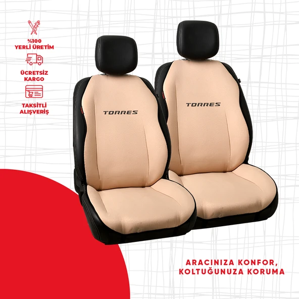 SsangYong Torres Nakışlı Krem Minder ürün görseli