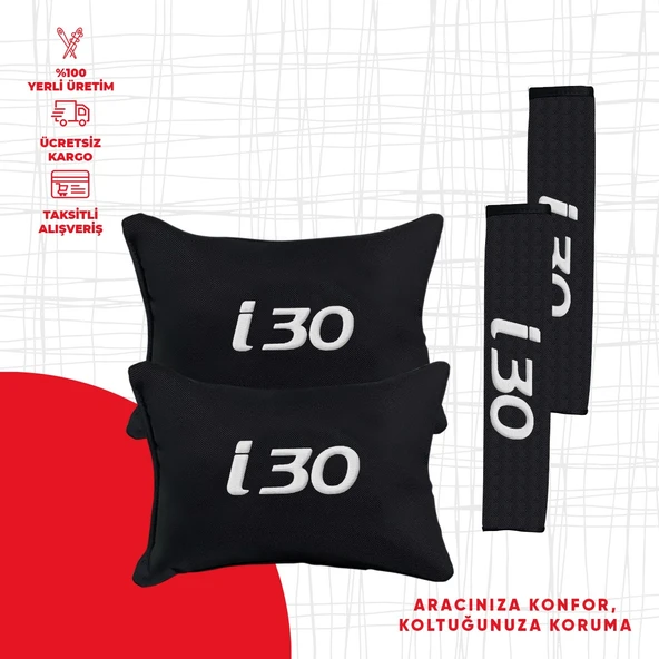 Hyundai İ30 Nakışlı Yastık Seti ürün görseli