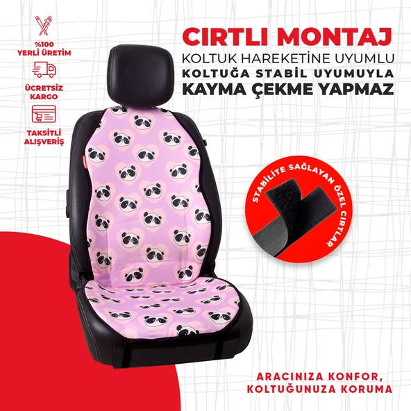 Dijital Baskılı Lila Panda Desen - Resim 3