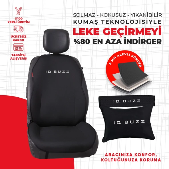 Volkswagen Id Buzz Nakışlı Minder Seti - Resim 4