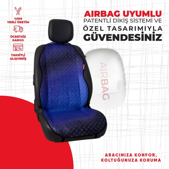 Dijital Baskılı Mavi Metal Desen - Resim 2