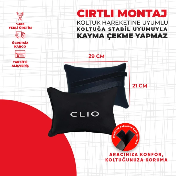 Renault Clio Nakışlı Yastık Seti - Resim 2