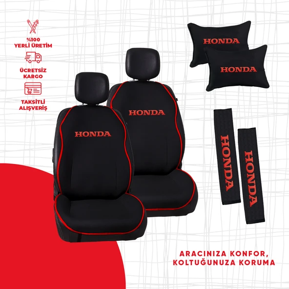 Kırmızı Biyeli Kırmızı Honda Nakışlı Minder Seti ürün görseli