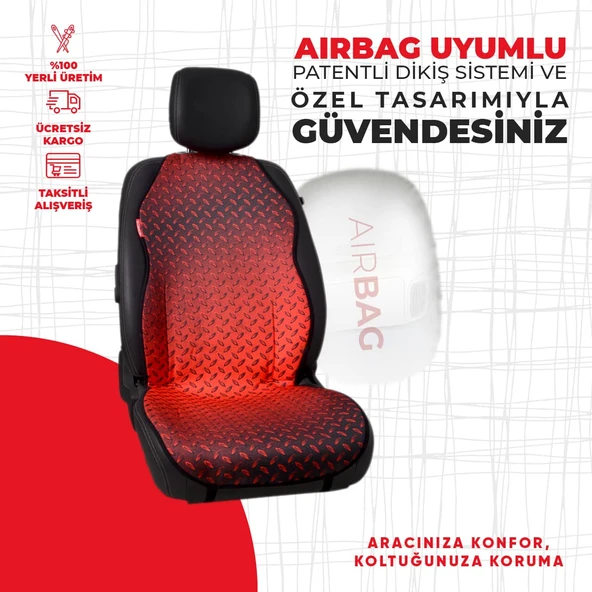 Dijital Baskılı Kırmızı Metal Desen - Resim 2