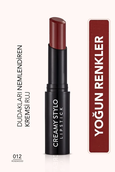 Yarı Parlak Stick Ruj- Creamy Stylo Lipstick -012 Rosewood-8682536013727 ürün görseli