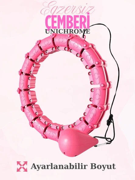 Hulahop Egzersiz Çemberi - Egzersiz Halkası - Ağırlıklı - Bel Bölgesi Ayarlanabilir - Hulahop