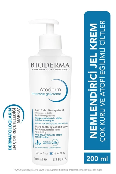 Atoderm Intensive Gel-Cream Çok Kuru Atopi Eğilimli Cilt Yatıştırıcı Jel Krem Niasinamid 200 mL