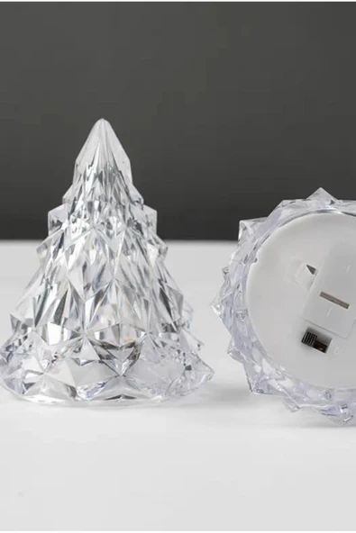 2'li Kristal  Görünümlü Çam Ağacı Led Işık - Resim 4