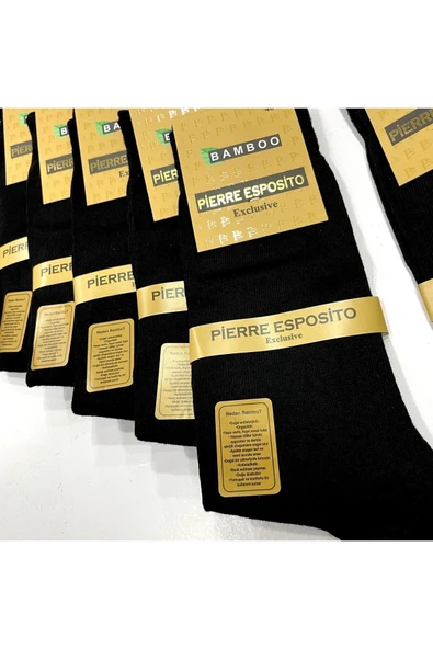 6’lı Erkek Kokulu Siyah Bambu Soket Çorap - Resim 2