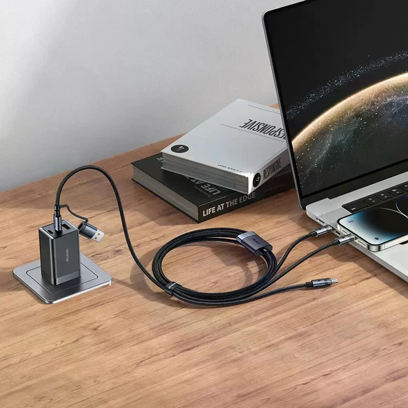 Mcdodo CA-2771 60W Typec Typec Şarj ve Data Kablo 1.2Mt - Siyah - Resim 3