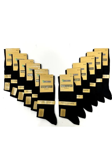 6’lı Erkek Kokulu Siyah Bambu Soket Çorap ürün görseli