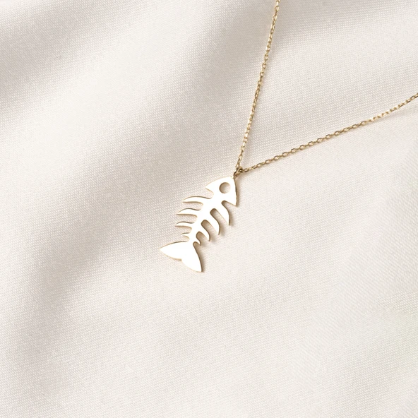 Altın Kolye - Balık Kılçığı 14 Ayar Altın Kolye - 7