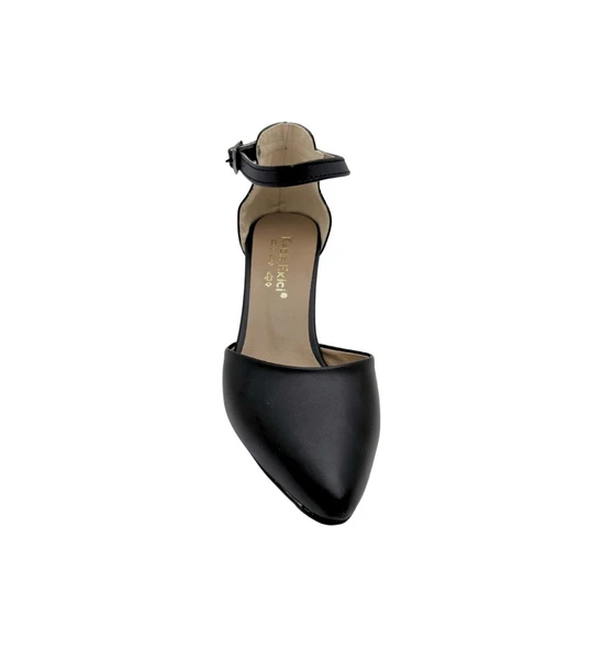 DERİ BİLEKTEN BAĞLI SİVRİ BURUN TOPUKLU AYAKKABI - Resim 5