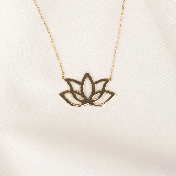 Altın Kolye - Lotus 14 Ayar Altın Kolye - 8