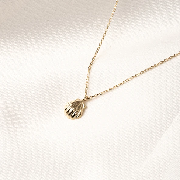 Altın Kolye - Mini İstiridye 14 Ayar Altın Kolye - 7