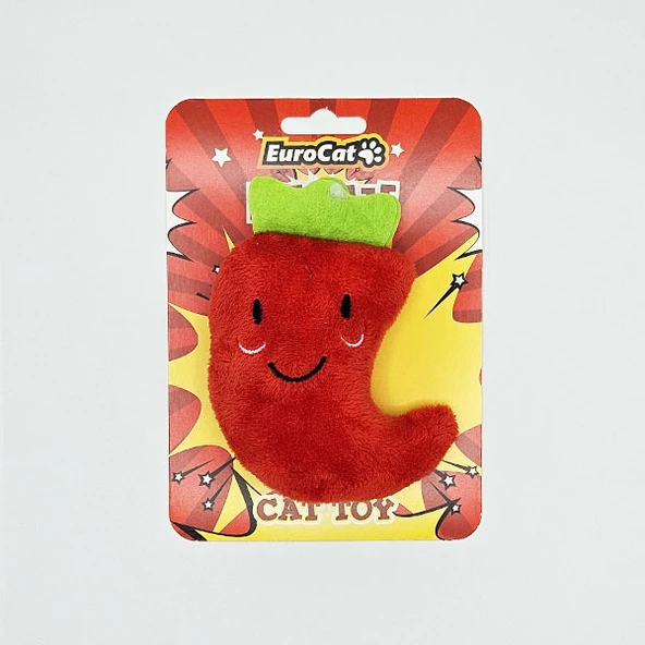 EuroCat Kedi Oyuncağı Peluş Kırmızı Biber ürün görseli