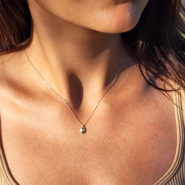 Altın Kolye - Bombeli 14 Ayar Altın Kolye - Resim 2