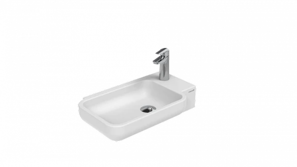 Creavit TP027 Elmas Lavabo 53cm Beyaz - Resim 2