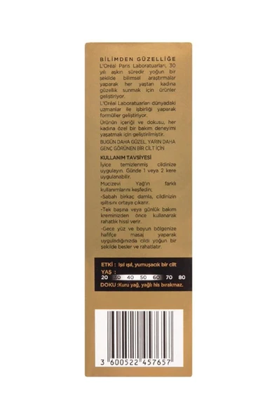 L'Oreal Paris Nutri Gold Mucizevi Yağ Günlük Yüz Bakım Yağı 30 ml - Resim 5