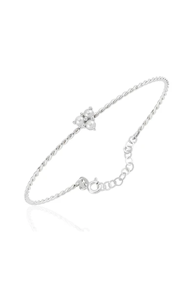 Altın Bilezik - Mini İncili Burgu 14 Ayar Altın Bilezik