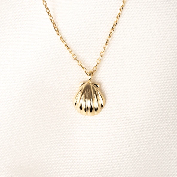 Altın Kolye - Mini İstiridye 14 Ayar Altın Kolye - 8