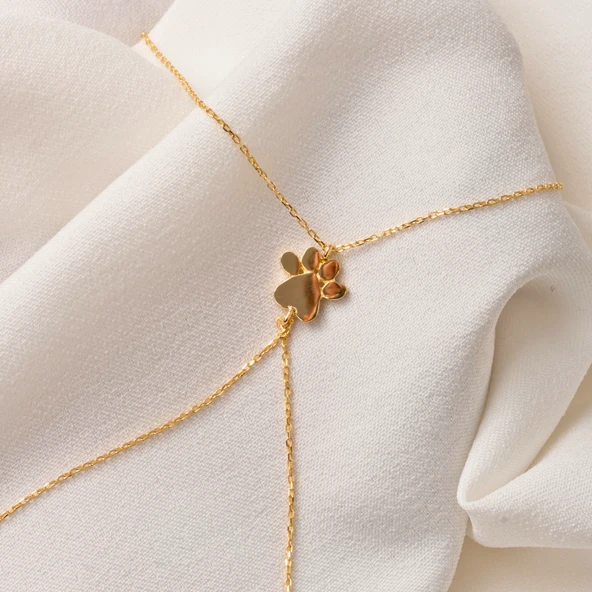 Altın Şahmeran - 14 Ayar Altın Kişiye Özel İsim Yazılabilir Pati Şahmeran - 7