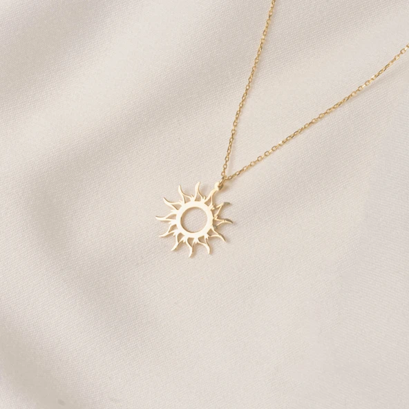 Altın Kolye - Güneş 14 Ayar Altın Kolye - 3