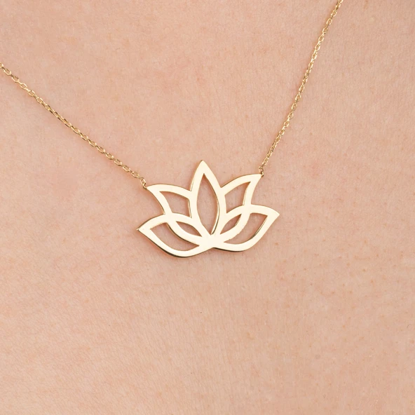 Altın Kolye - Lotus 14 Ayar Altın Kolye